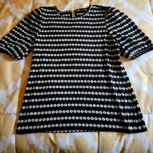Ann Taylor Medium Black and White Top